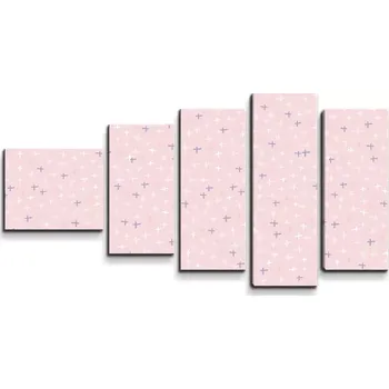 Obraz Sablio Obraz - 5-dílný Barevné křížky - 100x60 cm