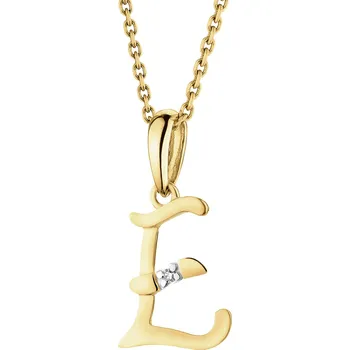 Přívěsek Zlatý přívěsek s diamantem - písmeno E - 0,004 ct - ryzost 585 - 109.883/E