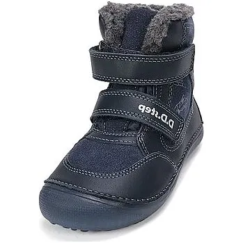 Chlapecká zimní obuv D.D.STEP chlapecká zimní obuv BAREFOOT W063-52130M tmavě modrá 25