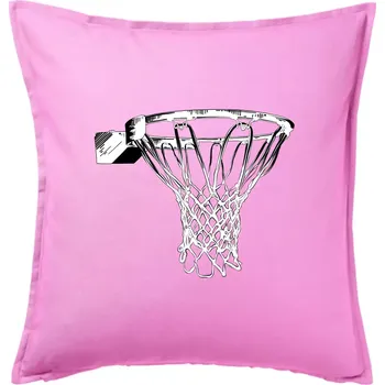 Polštář Basketbalový koš - Polštář 50x50 - 50x50 - Včetně výplně ( Růžová )