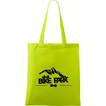 Nákupní taška Bike park hory - Taška bavlněná - 42 x 38 cm ( Limetková )