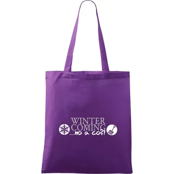 Winter Is Coming parodie - Taška bavlněná - 42 x 38 cm ( Fialová )