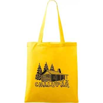 Chalupář srub - Taška bavlněná - 42 x 38 cm ( Žlutá )