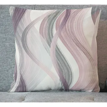 Polštář Návlek na polštář, OXY Vlny, vínový, 45 x 45 cm