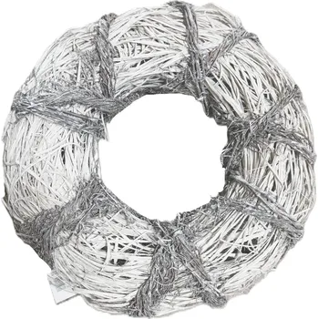 Věnec proutí přírodní - šedý, 40 cm