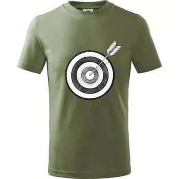 Chlapecké oblečení Terč na lukostřelbu - Tričko dětské bavlněné - 146 cm/10 let ( Khaki )