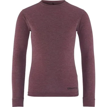 Set dětského termoprádla Dětský Set termoprádla CRAFT WOOL MERINO SET JR 1909714-744200 – Vínová 122/128