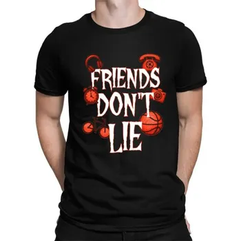 Žertovný předmět Friends don't lie– pro fanoušky seriálu Stranger Things - pánské tričko s potiskem- Tričkový.cz