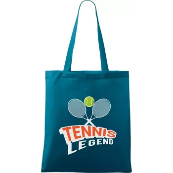 Tennis legend - Taška bavlněná - 42 x 38 cm ( Petrolejová )