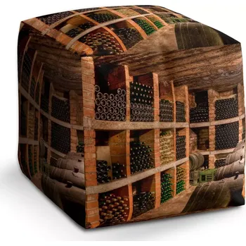 Taburet Sablio Taburet Cube Vinný sklípek: 40x40x40 cm