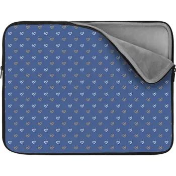 pouzdro na notebook Sablio Obal na notebook Srdíčka na modré - 17"