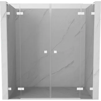 Sprchové dveře Mexen Lunar L Duo sklopné sprchové dveře 180 cm, transparentní, bílá - 834DL-180-000-20-00 Sprchové dveře