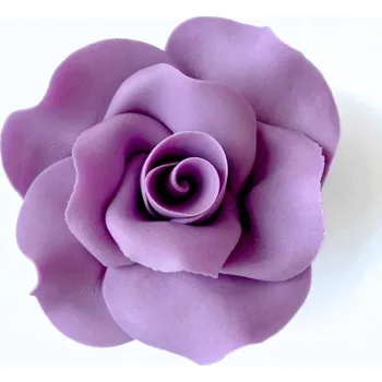 Jedlá dekorace na dort Dortisimo Cukrová růže velká fialová (9 ks)