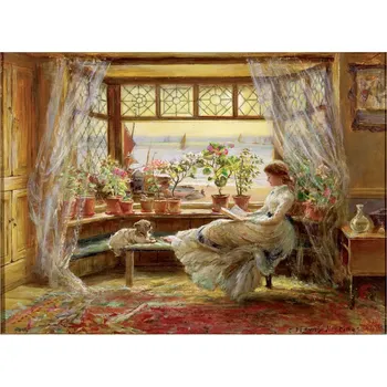 Puzzle Čtení u okna 1000 dílků Anatolian