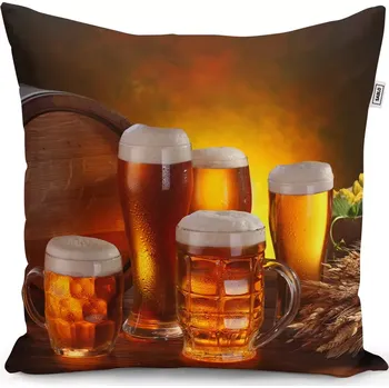 Polštář Sablio Polštář Krýgly s pivem - 40x40 cm