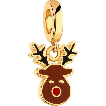 Přívěsek Pozlacený stříbrný přívěsek Beads se smaltem - sob - AP531-5002