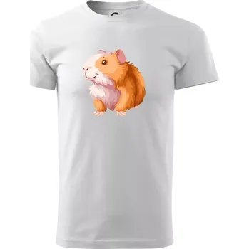 Morče - kreslené, bílo oranžové - Triko extra velké (5-8XL) - 7XL ( Bílá )