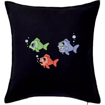 Polštář Prdící ryba (Hana-creative) - Polštář 50x50 - 50x50 - Pouze potah ( Černá )