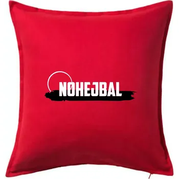 Polštář Nohejbal nápis - Polštář 50x50 - 50x50 - Pouze potah ( Červená )