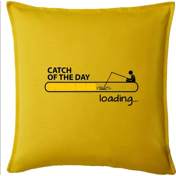 Polštář Rybaření - Catch of the day - Polštář 50x50 - 50x50 - Pouze potah ( Žlutá )