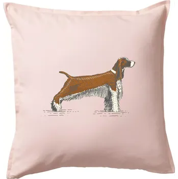 Polštář Vintage Springer spaniel - Polštář 50x50 - 50x50 - Pouze potah ( Světle růžová )