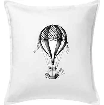 Polštář Horkovzdušný balón kreslený - Polštář 50x50 - 50x50 - Pouze potah ( Bílá )