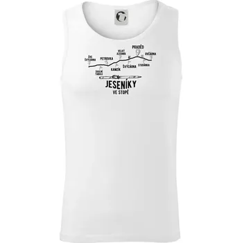 Jeseníky ve stopě - Tílko pánské Core - S ( Bílá )