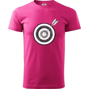Terč na lukostřelbu - Klasické pánské triko vyšší gramáže - XS ( Purpurová )