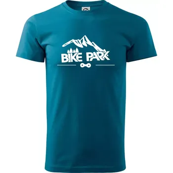 Bike park hory - Klasické pánské triko vyšší gramáže - XS ( Petrolejová )