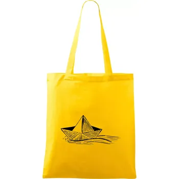 Letní romance - papírová loďka - Taška bavlněná - 42 x 38 cm ( Žlutá )