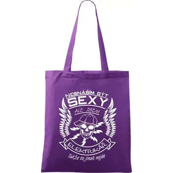 Nesnáším být sexy - elektrikář - Taška bavlněná - 42 x 38 cm ( Fialová )