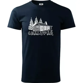 Pánské tričko Chalupář srub - Triko extra velké (5-8XL) - 7XL ( Námořní modrá (velmi tmavá - téměř černá) )