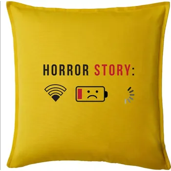 Polštář Horror story - Polštář 50x50 - 50x50 - Pouze potah ( Žlutá )