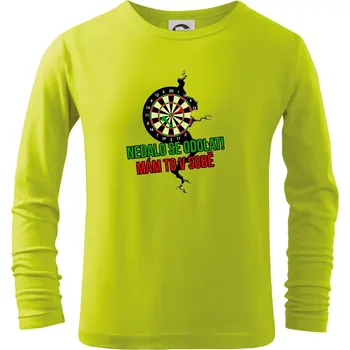 Dětská móda Nedalo se odolat, mám to v sobě šipky - Triko dětské Long Sleeve - 146 cm/10 let ( Limetková )