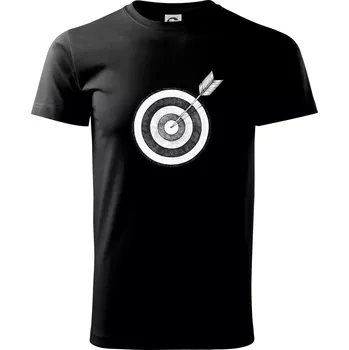 Pánské tričko Terč na lukostřelbu - Triko extra velké (5-8XL) - 6XL ( Černá )