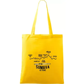 Šumava ve stopě - Taška bavlněná - 42 x 38 cm ( Žlutá )