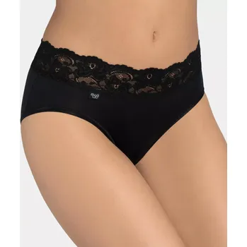 Kalhotky Dámské kalhotky Romance Midi černé - Sloggi BLACK 48