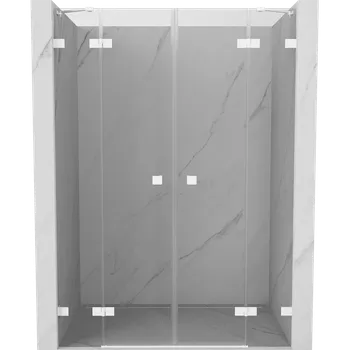 Sprchové dveře Mexen Lunar Duo sprchové dveře výklopné 140 cm, transparentní, bílé - 834D-140-000-20-00 Sprchové dveře
