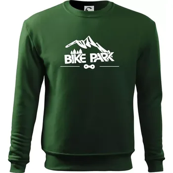 Bike park hory - Mikina Essential dětská - 146 cm/10 let ( Lahvově zelená )