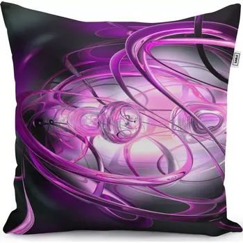 Polštář Sablio Polštář Fialová abstrakce - 50x50 cm