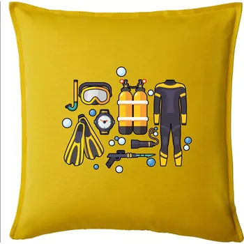Polštář Potápěčská výzbroj - Polštář 50x50 - 50x50 - Pouze potah ( Žlutá )