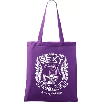 Nesnáším být sexy - bagrista - Taška bavlněná - 42 x 38 cm ( Fialová )