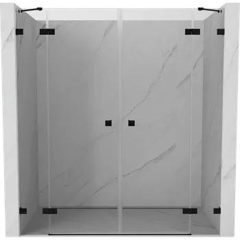 Sprchové dveře Mexen Lunar Duo sprchové dveře křídlové 190 cm, transparentní, černé - 834D-190-000-70-00 Sprchové dveře