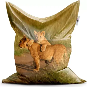 Sedací pytel Sablio Sedací vak Classic Lvíčata - 200x140 cm