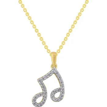 Šperk Zlatý přívěsek s diamantem ve tvaru noty Ariel