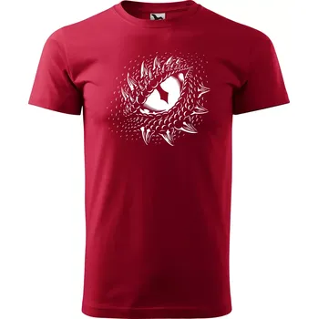 Sablio Tričko s potiskem Oko predátora - červené 5XL