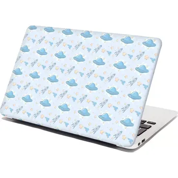 samolepka Sablio Samolepka na notebook Létající talíře a rakety - 29x20 cm