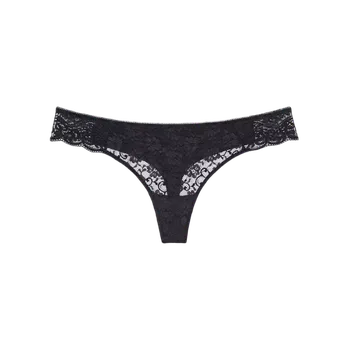 Kalhotky Dámská tanga Amourette Hipster String - BLACK - černé 0004 - TRIUMPH BLACK 36