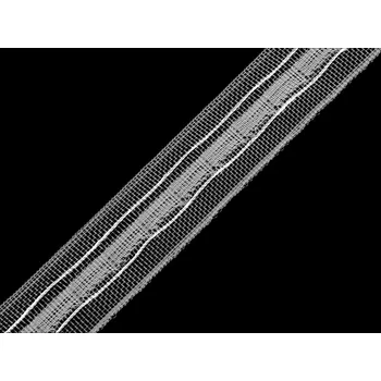 Záclonovka šíře 25 mm univerzální řasení, barva transparent