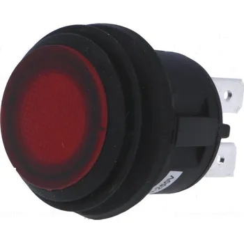 vypínač SCI Přepínač tlačítkový DPST doutnavka 230 V